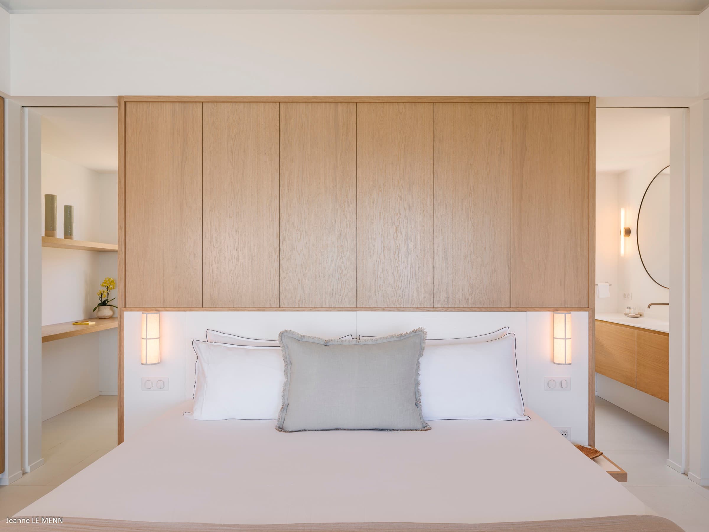 Primary bedroom interior with king bed