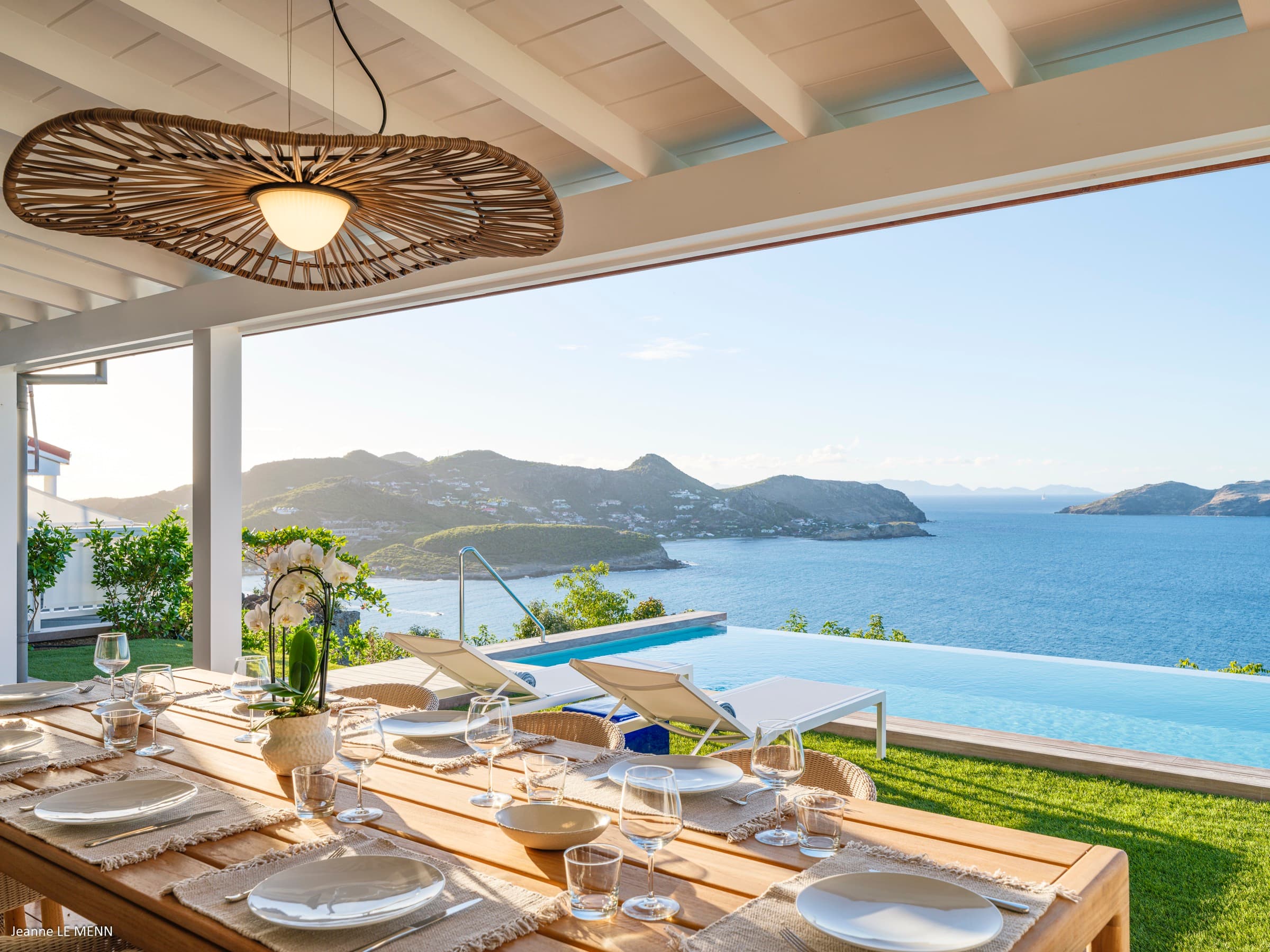Outdoor dining terrace from a different angle